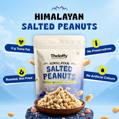 Image 3 of THELOFFY Himalayan Salted Masala Roasted Peanuts,Protein Snack,200g x 2
