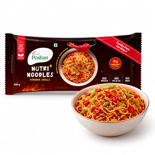 Image 1 of Default Title for the product Acme Poshan Noodle Mania Korean Chilli Instant Noodles Pack of 4 x 70g