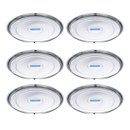 Image 1 of Default Title for the product neelam Stainless Steel Diamond Buffet Plate 17.5 cm Set of 6