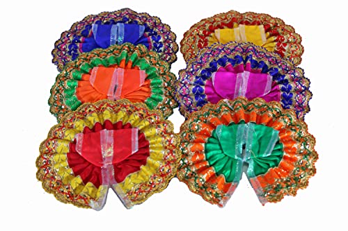 Image 1 of Default Title for the product eSplanade Laddoo Gopal Poshak | Krishna Dress | Bhagwaan Ki Poshaak | Dev Vastra - (Set of 6) Laddu Gopal Idols