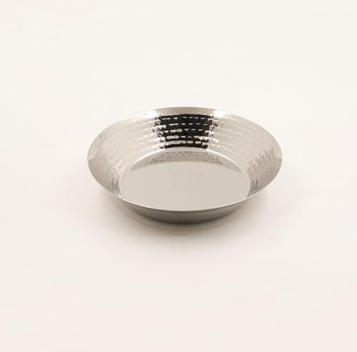 Image 4 of Spillbox Stainless Steel Hammered Parat Plate Set Small