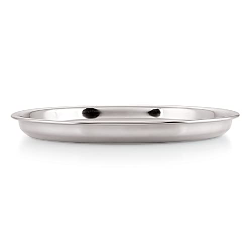 Image 6 of HAZEL Stainless Steel Plate Set for Dinner Lunch, Set of 12, 28.5 cm, Medium