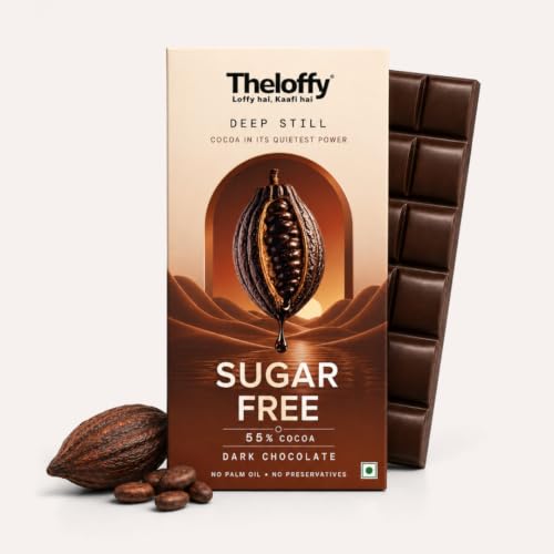Image 1 of Default Title for the product THELOFFY Sugar Free 55% Cocoa Dark Chocolate - 100 g