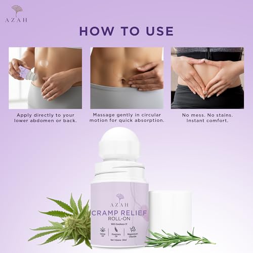 Image 6 of AZAH Period Cramp Relief Roll-On 30 ml