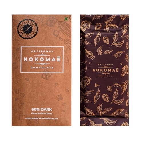 Image 1 of Default Title for the product KOKOMAE Bean To Bar Chocolates (60% Dark Chocolate, Pack Of 1)