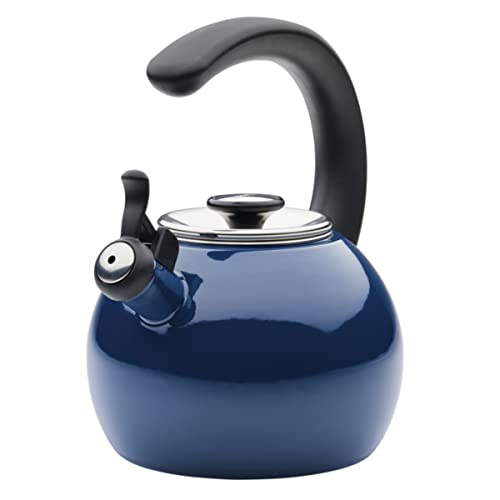 Image 1 of Navy for the product Circulon Enamel On Steel Whistling Tea Kettle
