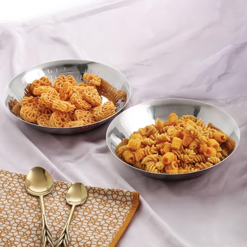 Image 5 of HAZEL Stainless Steel Snack Plate 20.7 cm, Set of 2