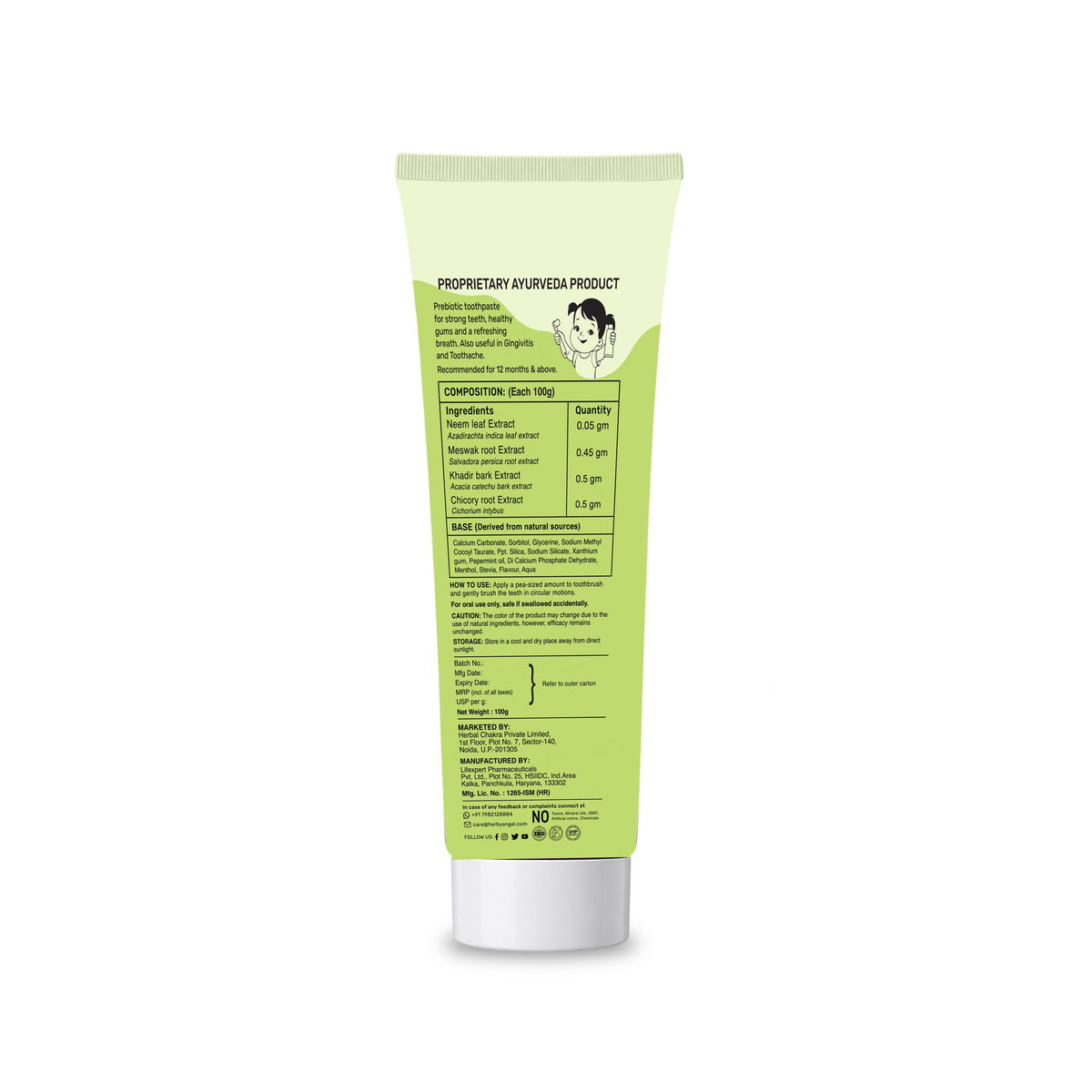 Image 10 of Herby Angel Fennel Fresh Prebiotic Toothpaste for Kids