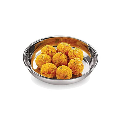 Image 6 of HAZEL Steel Multipurpose Snacks Serving Plate Set 300 ML Set of 6