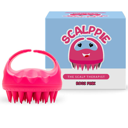 Image 1 of 1 pcs / Pack of 1 for the product Scalppie Silicon Hair Scalp Massager & Shampoo Brush Scrub For Hair Growth & Anti Dandruff - Pink