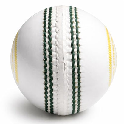 Image 5 of KHELSPACE KS Prime White Leather Cricket Ball for Practice & Training