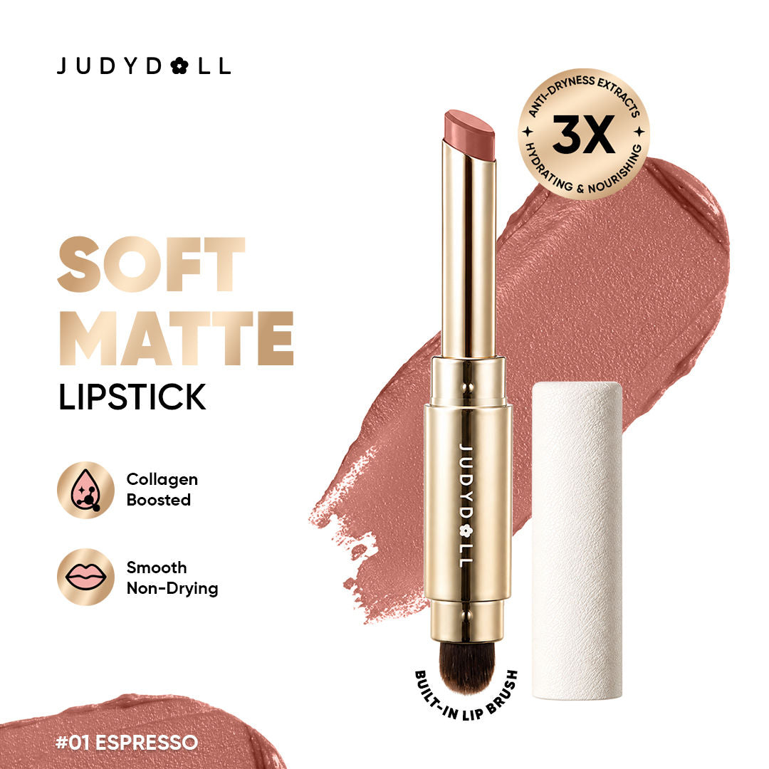 Image 3 of 2 gm / 01 Espresso / Pack of 1 for the product JUDYDOLL Soft Matte Lipstick