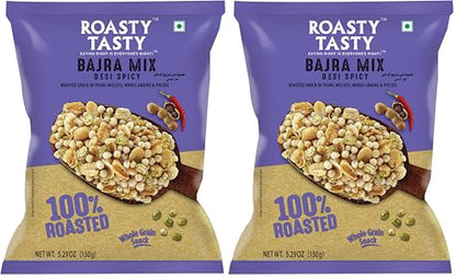 Image 13 of Bajra Mix Desi Spicy / 150 g (Pack of 10) for the product Roasty Tasty Bajra Mix Desi Spicy Millet Namkeen
