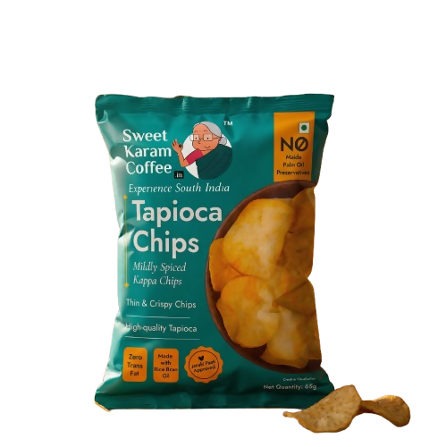 Image 1 of 65 gm for the product Sweet Karam Coffee Tapioca Chips