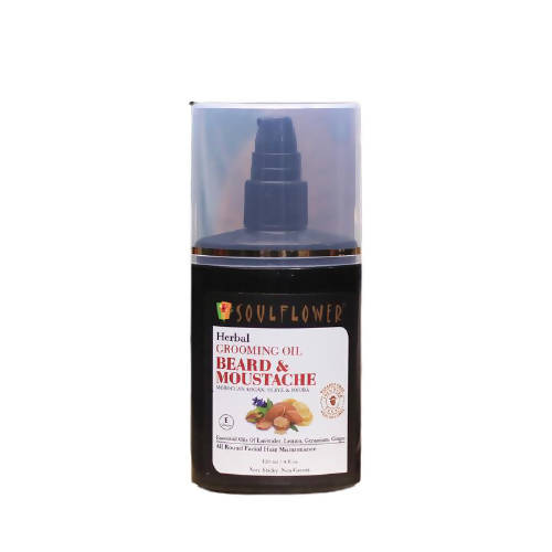 Image 1 of 120 ml / Pack of 1 for the product Soulflower Herbal Beard And Moustache Grooming Oil