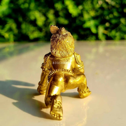 Image 4 of Pure Brass Bal Gopal Statue
