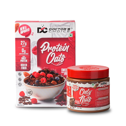 Image 1 of Doctor's Choice Protein Oats 750g + Choco Fudge Peanut Spread 750g