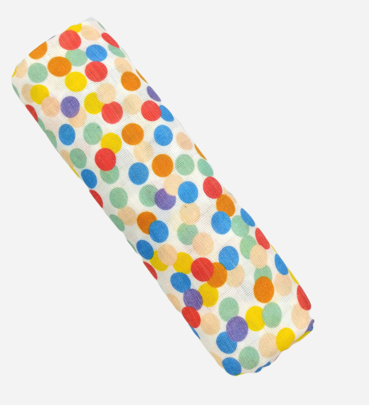 Image 3 of Kindermum Organic Cotton Muslin Swaddle Blanket 110 Cm X 110 Cm - Set Of 2 - Colorful Polka And Bear