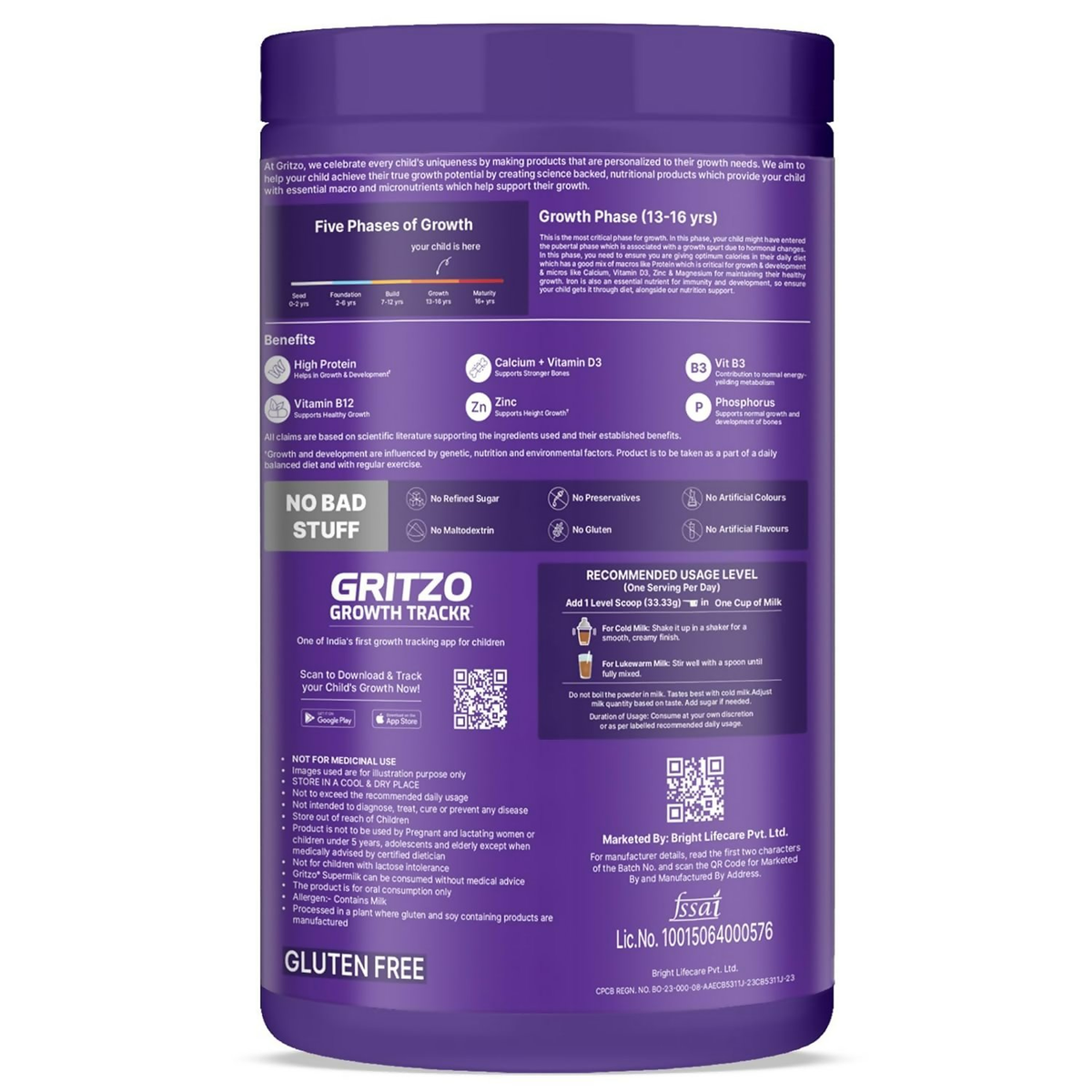 Image 3 of Gritzo SuperMilk Athlete Black Panther (13+y Boy & Girl), 17g Protein Powder (Cafe Mocha)