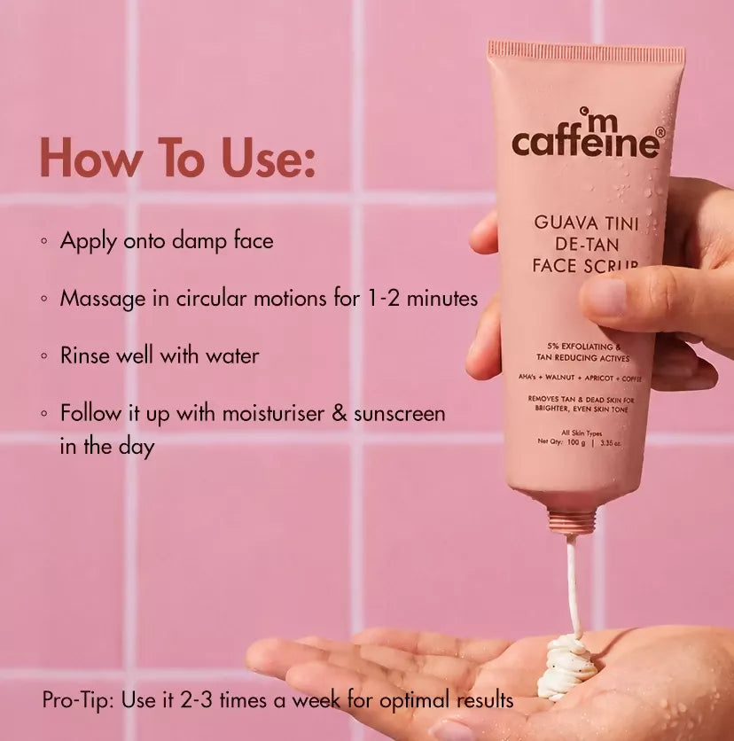 Image 6 of mCaffeine Guava Tini De-Tan Face Scrub