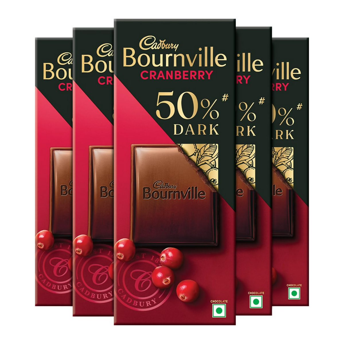 Image 1 of Cadbury Bournville Cranberry Dark Chocolate Bar