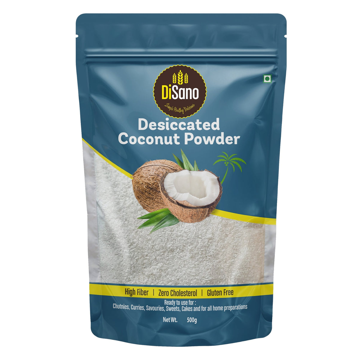 Image 1 of Disano Desiccated Coconut Powder, No added Sugar or Flavour, 500g