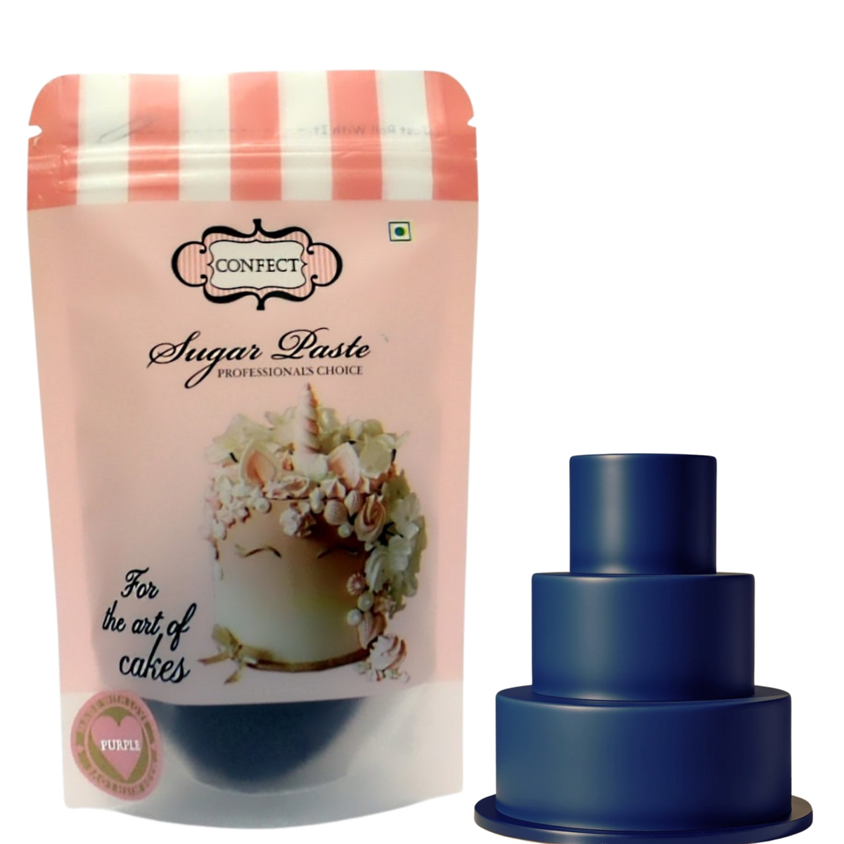 Image 1 of 250 gm for the product Confect Purple Fondant | Edible Sugarpaste
