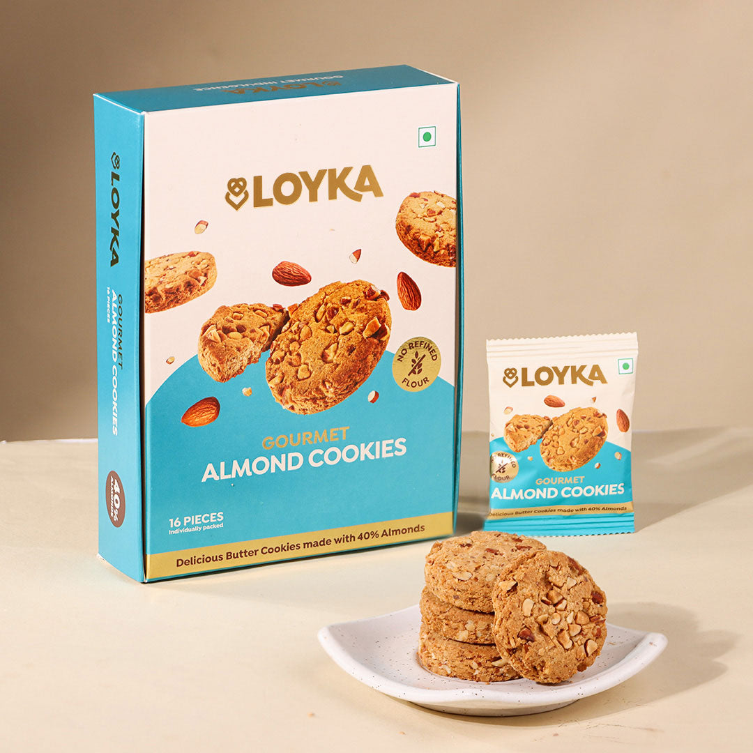 Image 1 of Loyka Almond Cookies (No Maida) 12 Pcs Box