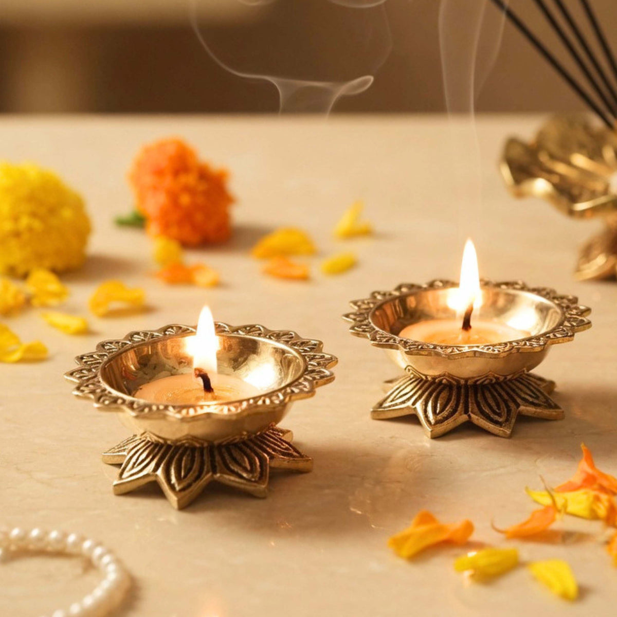 Image 1 of Behoma Padma Diya Set