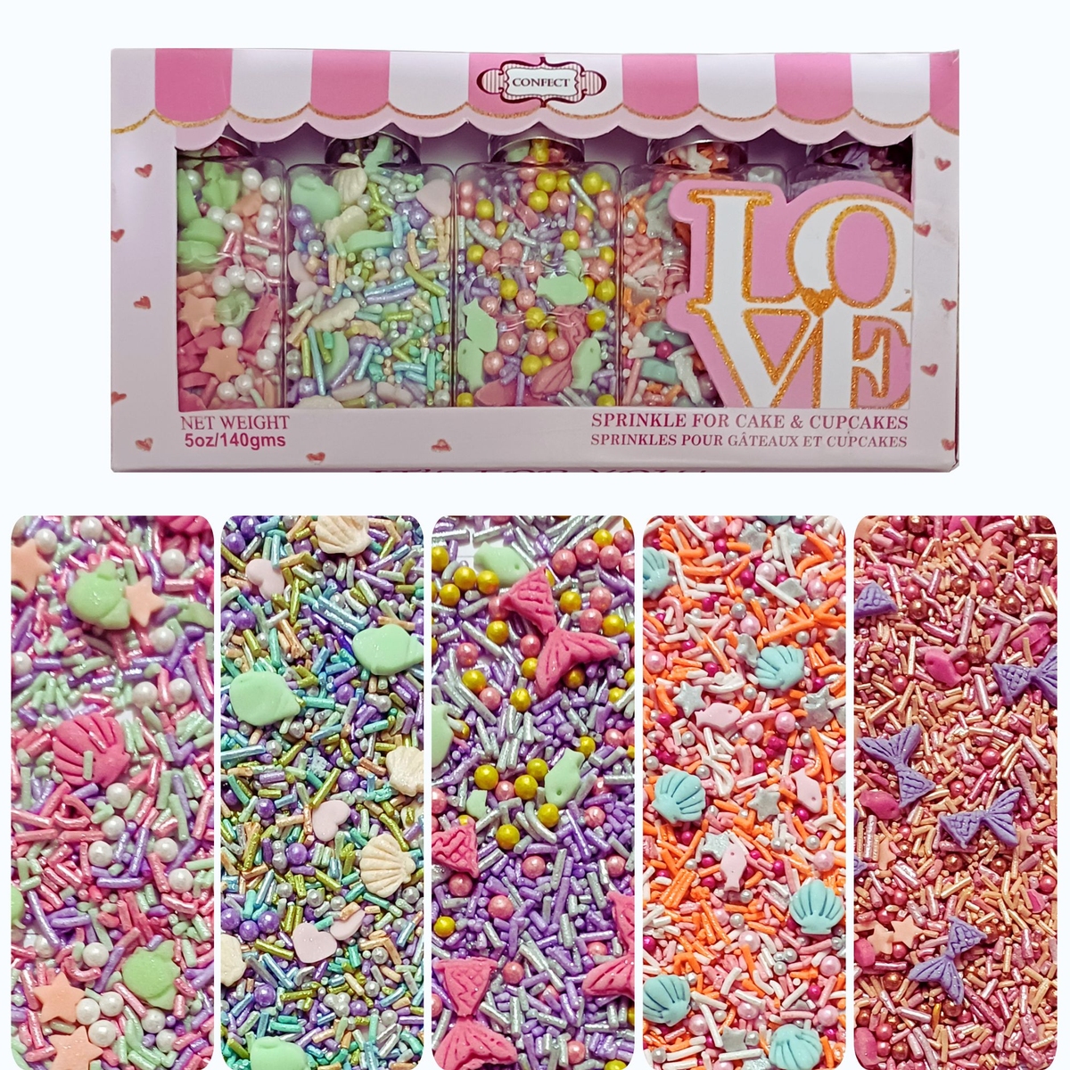Image 1 of 140 gm for the product Confect Under the Sea Sprinkles for Decorations 04