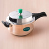Image 1 of Small - 1.5L - For 1-2 people for the product The Indus Valley Premium Stainless Steel Outer Lid Handi Pressure Cooker 1.5L/3.5L/5.5L, Premium Quality, Heavy Bottom, 100% Safe, ISI Certified, 3 Yr Warranty, Induction & Gas