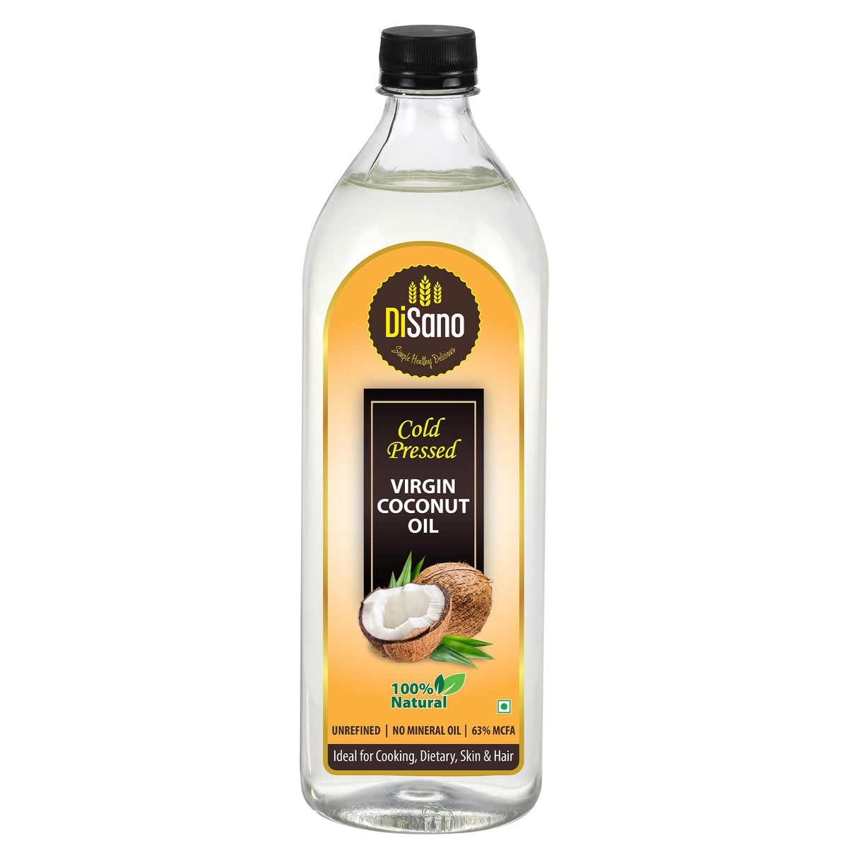 Image 1 of Disano Cold Pressed Virgin Coconut Oil Bottle, 500 ml