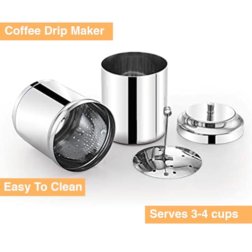 Image 6 of Expresso Stainless Steel South Indian Filter Coffee/Kaapi Drip Maker 700 ml