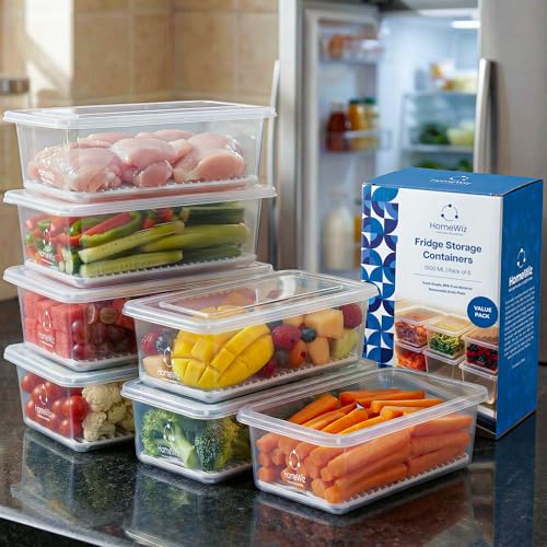 Image 8 of 6 / 1500 ML for the product HomeWiz Fridge Storage Containers