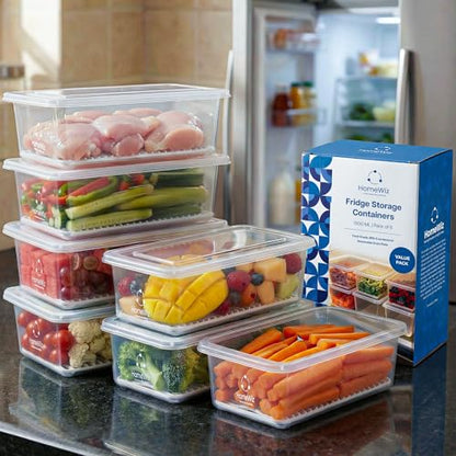 Image 8 of 6 / 1500 ML for the product HomeWiz Fridge Storage Containers