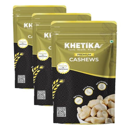 Image 2 of 200g (Pack of 3) for the product KHETIKA Premium Whole Cashew 200g