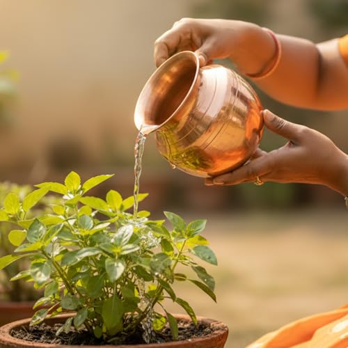 Image 2 of PrettyKrafts Copper Lota for Puja 600 ml