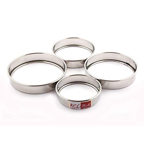 Image 1 of Default Title for the product KCL Stainless Steel Round Hot Pot Stand Matka Stand Set of 4