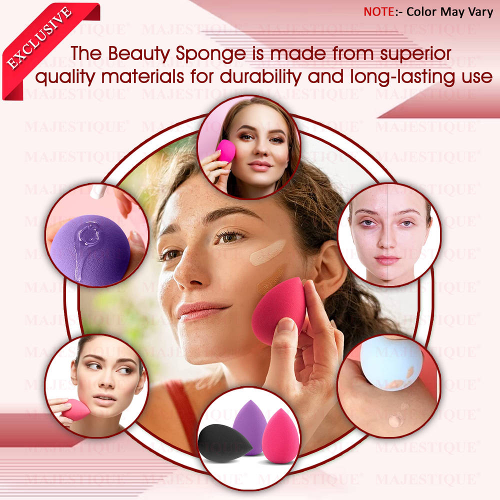 Image 6 of Majestique Beauty Makeup Sponge, Use For Liquid, Cream, And Powder - Color May Vary
