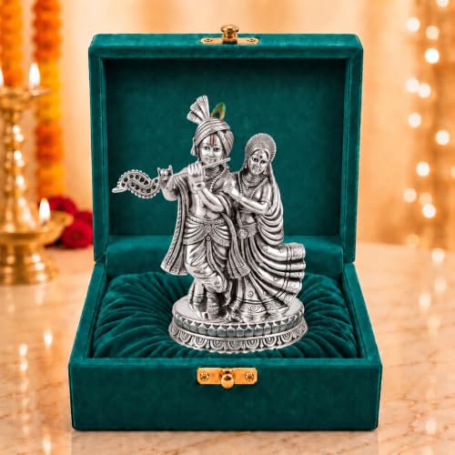 Image 3 of 5.3 inch for the product Dev Aastha Radha Krishna Idol