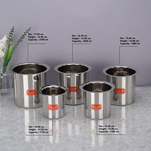 Image 8 of Sumeet Stainless Steel Ganj Milk Boiler Milk Pot Long Tapeli