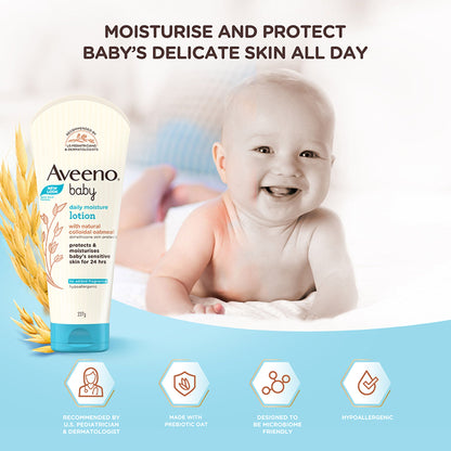 Image 7 of Aveeno Baby Daily Moisturizing Lotion & Wash Shampoo Combo | Dry, Itchy & Sensitive Skin