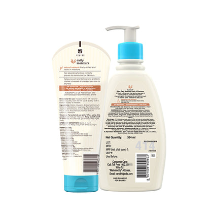 Image 9 of Aveeno Baby Daily Moisturizing Lotion & Wash Shampoo Combo | Dry, Itchy & Sensitive Skin