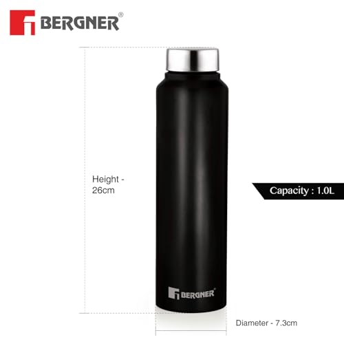 Image 3 of BERGNER Walking Stainless Steel Water Bottle 1000ml