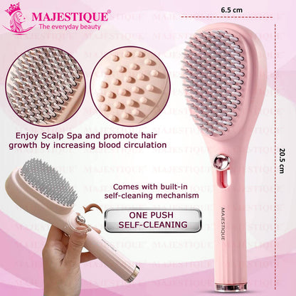 Image 2 of Majestique Self Cleaning Detangling Hair Brush - Multicolour