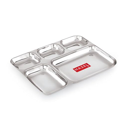 Image 3 of HAZEL Stainless Steel 5 Compartment Section Plate