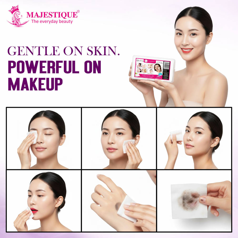 Image 6 of Majestique Ultra Thin Makeup Cotton Wipes
