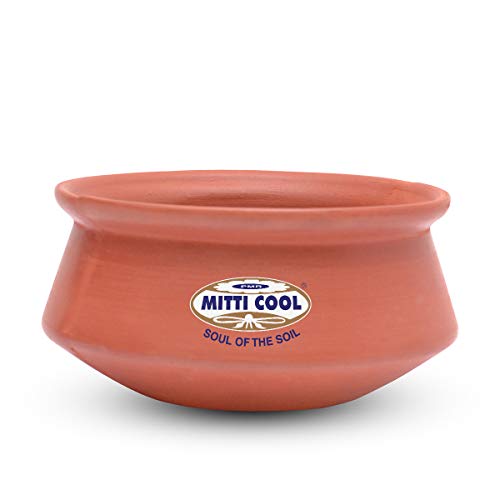 Image 1 of Default Title for the product Mitti Cool Clay Cooking Pot Without Lid | 850 ml | Natural Clay Handi for Gas Stove