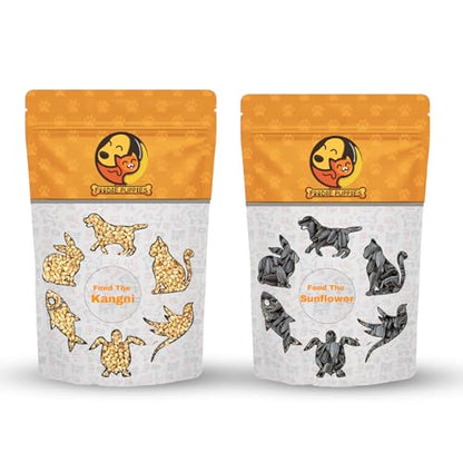 Image 1 of 1Kg Kangani Seeds + 1Kg Sunflower Seeds for the product Foodie Puppies Sunflower Seeds & Kangni/Foxtail Millet Seed Combo for Birds - Pouch 1 Kg Kangni + Pouch 1 Kg Sunflower