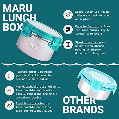 Image 6 of MARU Stainless Steel Lunch Box Set of 3 (250ml*2 + 350ml)